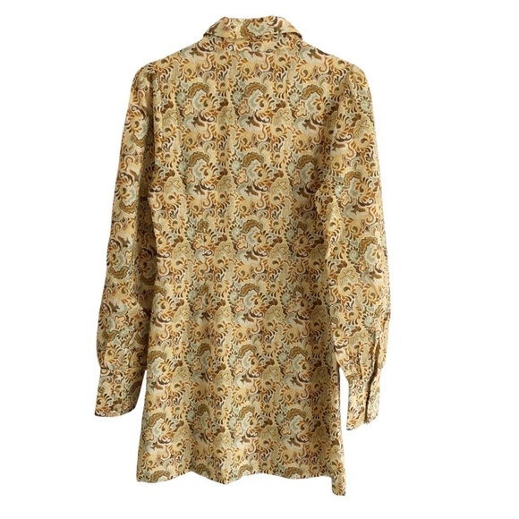 Charlie Holiday Harper Shirt Dress Forest Paisley Medium 6 - Picture 4 of 13
